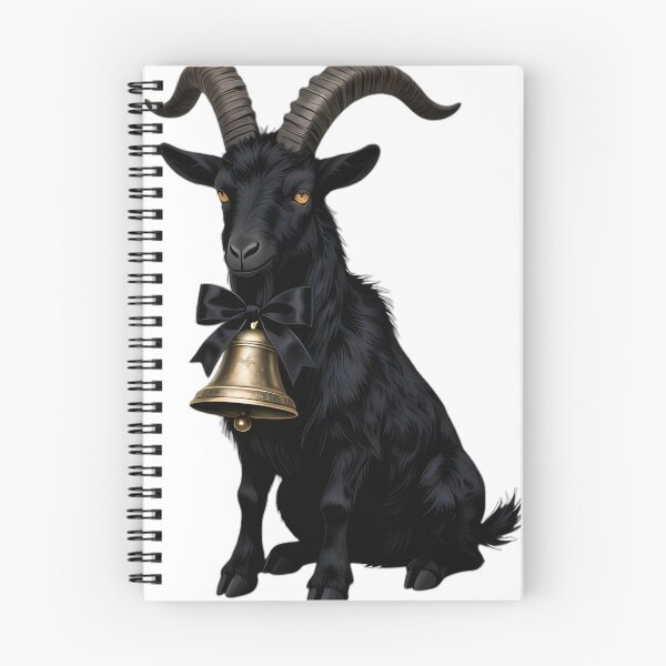 Item preview, Gothic Black Goat Mourning Bell designed and sold by IllumeInk.