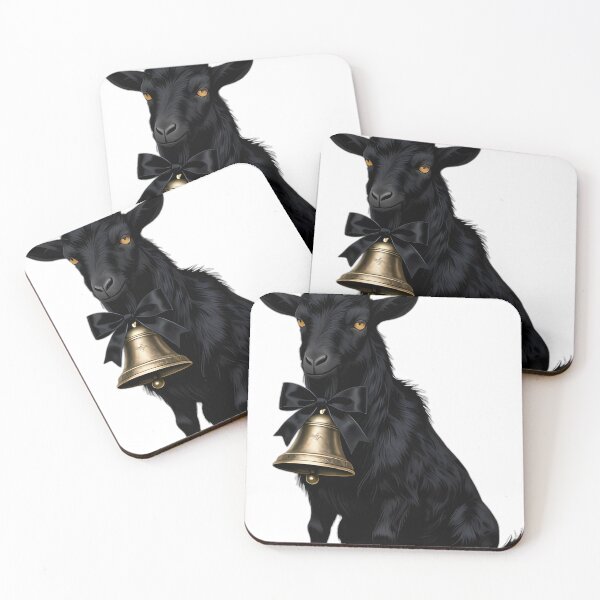 Item preview, Gothic Black Goat Mourning Bell designed and sold by IllumeInk.
