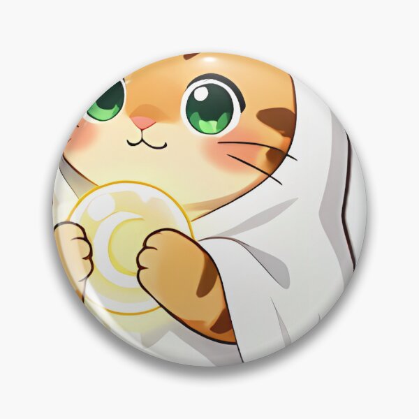Item preview, Cute Bengal Ghost Kitten with Glowing Crescent Moon Orb designed and sold by pumsquare.
