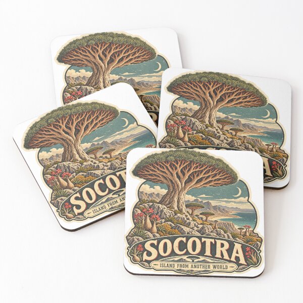 Item preview, Socotra Island From Another World – Vintage Surreal Travel Sticker designed and sold by ChicClicker.