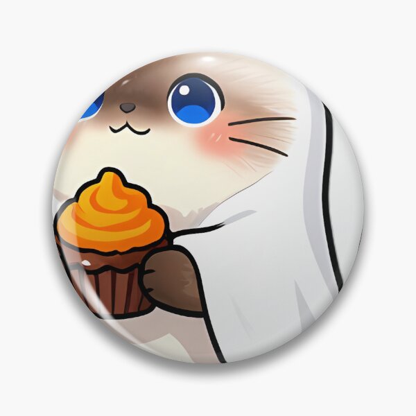 Item preview, Cute Ragdoll Ghost Kitten with Pumpkin Cupcake designed and sold by pumsquare.