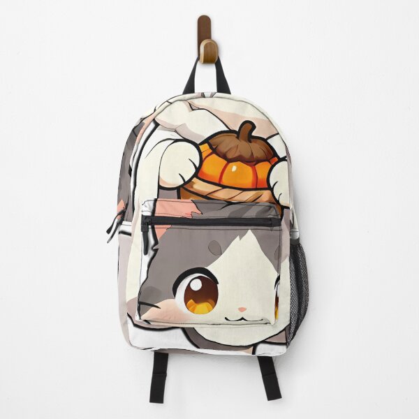 Item preview, Cute Norwegian Forest Ghost Kitty with Acorn Treat Basket designed and sold by pumsquare.