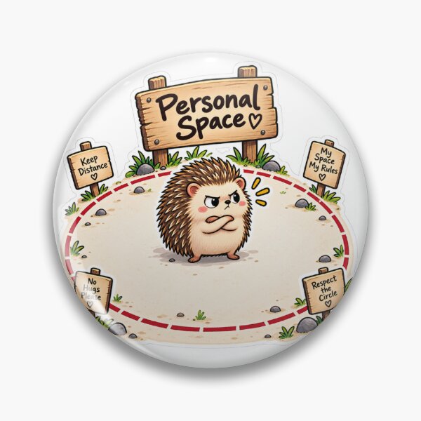 Item preview, Personal Space Funny Hedgehog Introvert Humor designed and sold by Genzfirevibes.