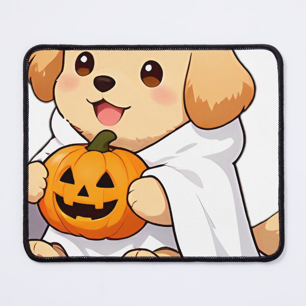 Item preview, Cute Golden Retriever Puppy Ghost with Pumpkin Pail designed and sold by pumsquare.