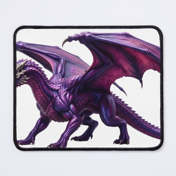 Item preview, Majestic Purple Dragon - Fantasy Creature Wall Art designed and sold by DragonSerpent Ink.