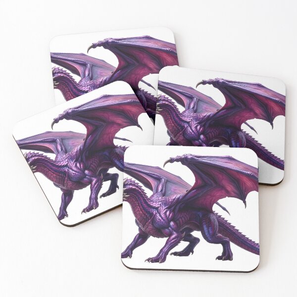 Item preview, Majestic Purple Dragon - Fantasy Creature Wall Art designed and sold by DragonSerpent Ink.