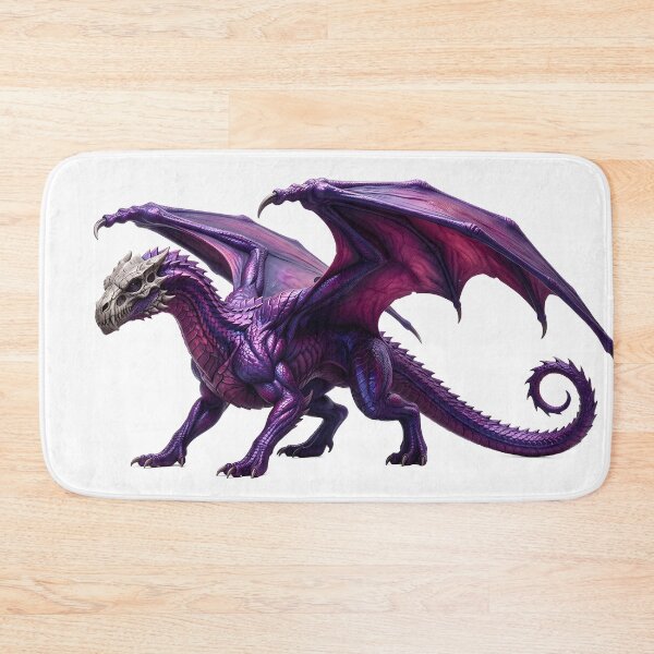 Item preview, Majestic Purple Dragon - Fantasy Creature Wall Art designed and sold by DragonSerpent Ink.