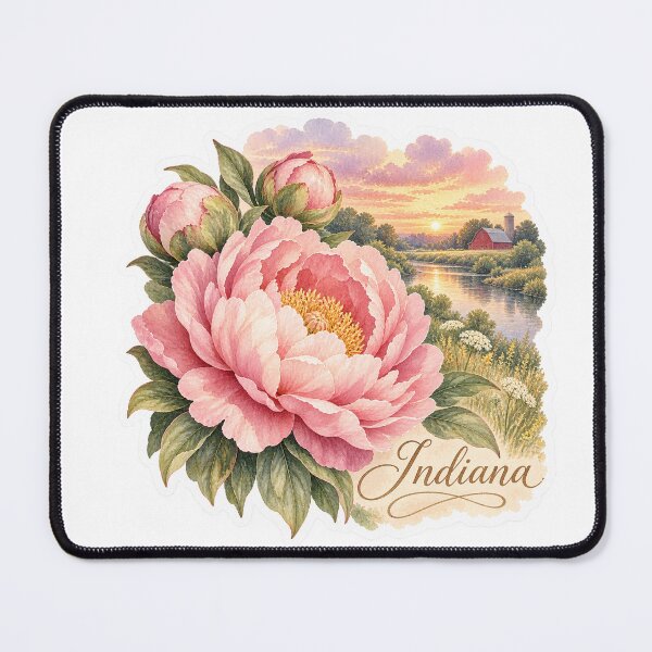 Item preview, Indiana Peonies Country River Sunset designed and sold by Whimspired By Paxx.
