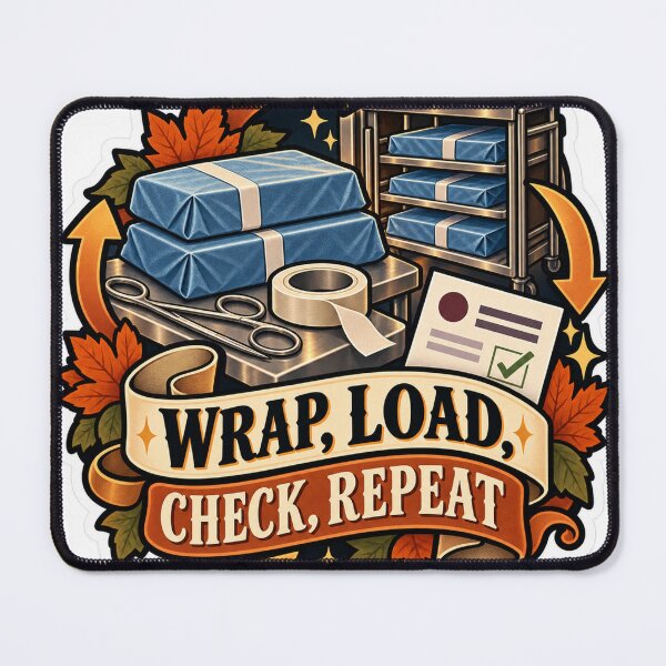 Item preview, Wrap, Load, Check, Repeat Sterile Processing designed and sold by supertae.