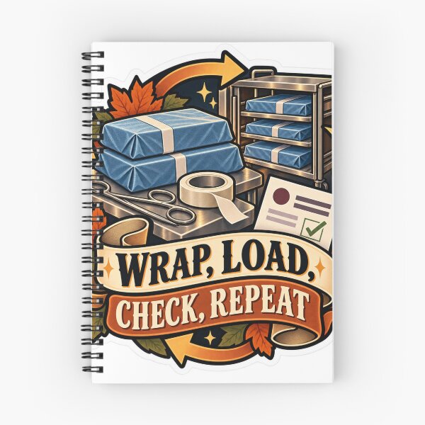Item preview, Wrap, Load, Check, Repeat Sterile Processing designed and sold by supertae.