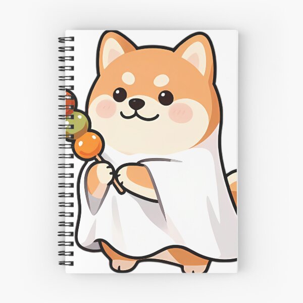Item preview, Cute Shiba Inu Puppy Ghost with Autumn Dango Skewer designed and sold by pumsquare.