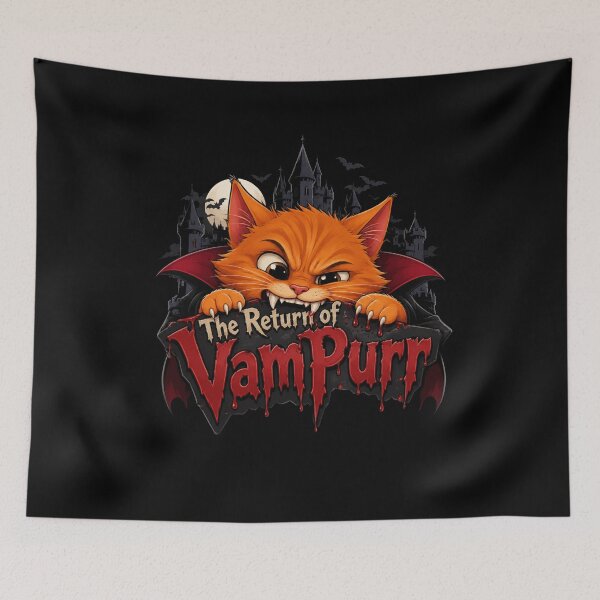 Item preview, The Return Of Vampurr Funny Cat designed and sold by TheEndDesign.