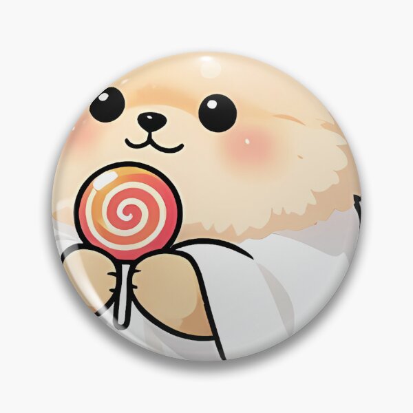 Item preview, Cute Pomeranian Puppy Ghost with Giant Candy Corn Swirl designed and sold by pumsquare.
