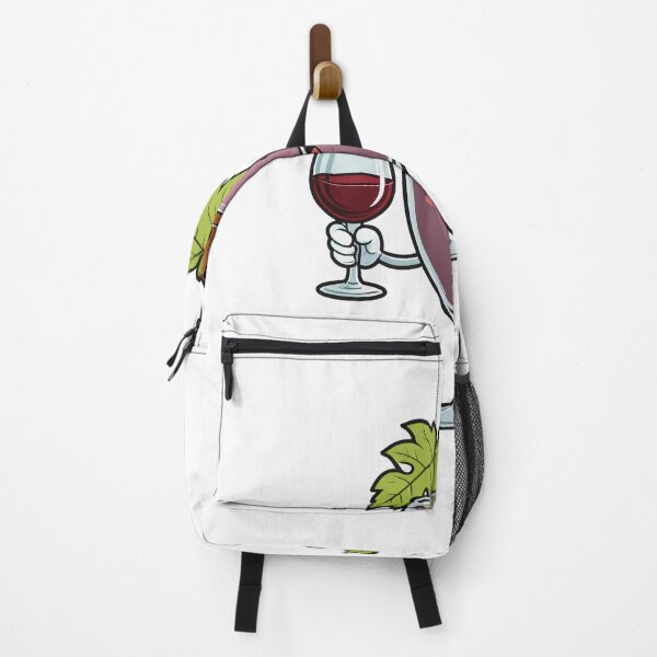Item preview, Cute Wine Glass Character with Grapes Dynamic Action Pose – Wine lover gift designed and sold by michallechowicz.