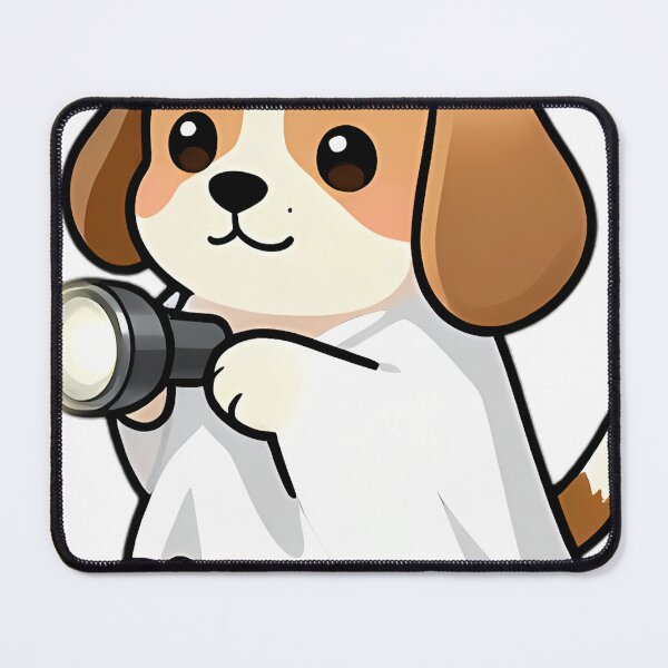 Item preview, Cute Beagle Puppy Ghost with Vintage Spooky Flashlight designed and sold by pumsquare.