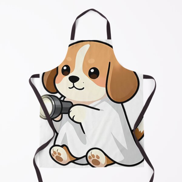 Item preview, Cute Beagle Puppy Ghost with Vintage Spooky Flashlight designed and sold by pumsquare.