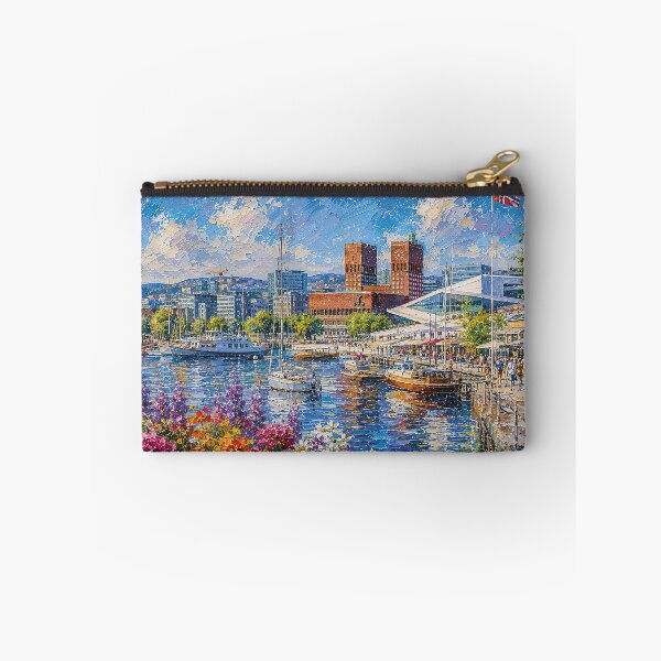 Item preview, Oslo, Norway – a painting of a summer day in this beautiful Scandinavian city. designed and sold by GalleryKauffeld.