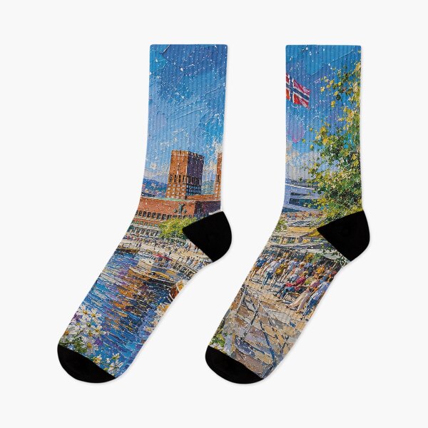 Item preview, Oslo, Norway – a painting of a summer day in this beautiful Scandinavian city. designed and sold by GalleryKauffeld.