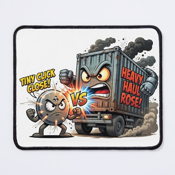 Item preview, Shirt Button Versus Cargo Trailer Scale Sticker designed and sold by Imaginarium of Chaos falcon88 .