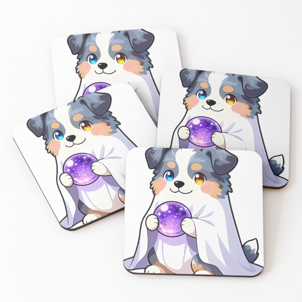 Item preview, Cute Australian Shepherd Ghost with Magic Crystal Ball designed and sold by pumsquare.