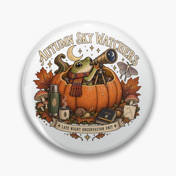 Item preview, Autumn Sky Watchers Frog Astronomer designed and sold by Trendy-Artistry.