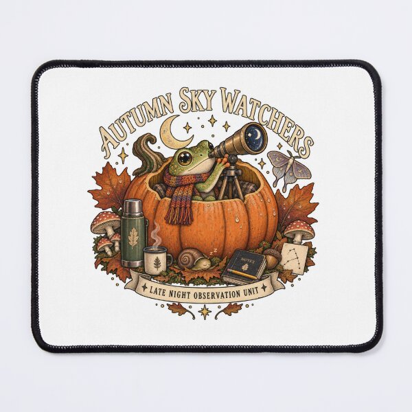 Item preview, Autumn Sky Watchers Frog Astronomer designed and sold by Trendy-Artistry.