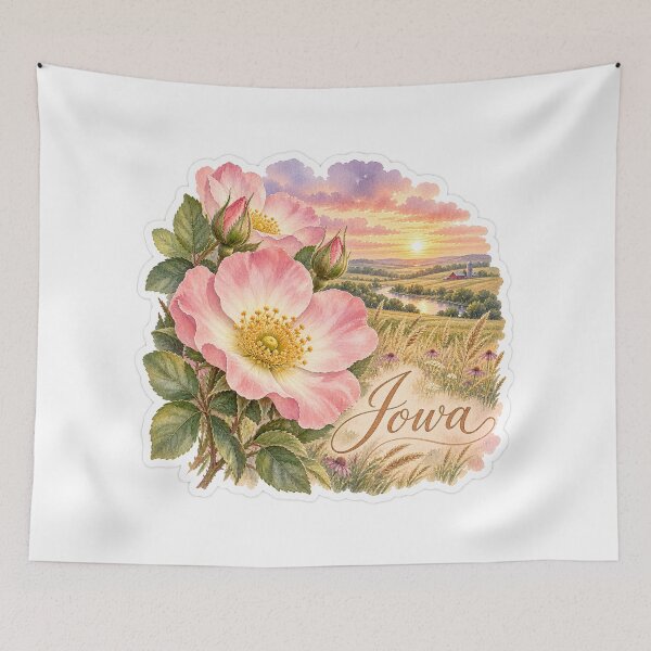 Item preview, Iowa Wild Roses Across the Prairie designed and sold by Whimspired By Paxx.