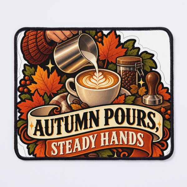 Item preview, Autumn Pours, Steady Hands Barista designed and sold by supertae.