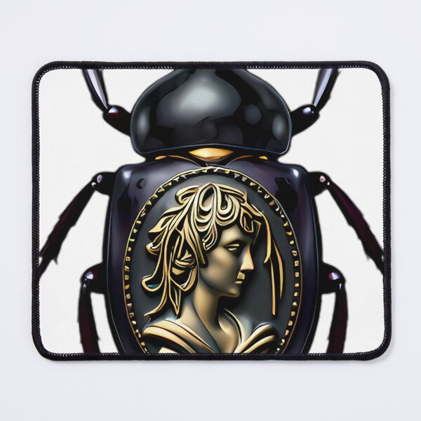Item preview, Gothic Scarab Beetle Mourning Cameo designed and sold by IllumeInk.