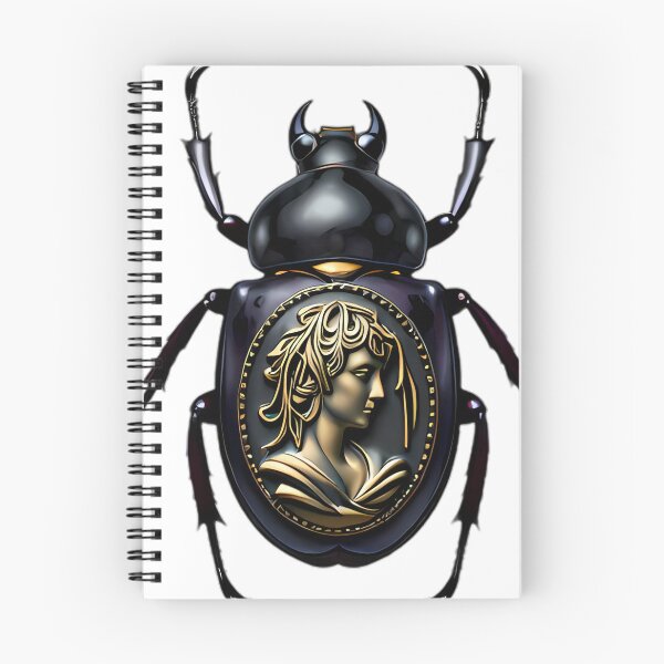 Item preview, Gothic Scarab Beetle Mourning Cameo designed and sold by IllumeInk.