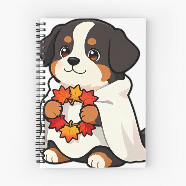 Item preview, Cute Bernese Mountain Dog Ghost with Maple Leaf Wreath designed and sold by pumsquare.