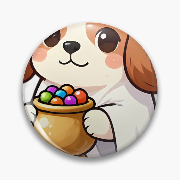 Item preview, Cute Cavalier King Charles Puppy Ghost with Golden Candy Pail designed and sold by pumsquare.