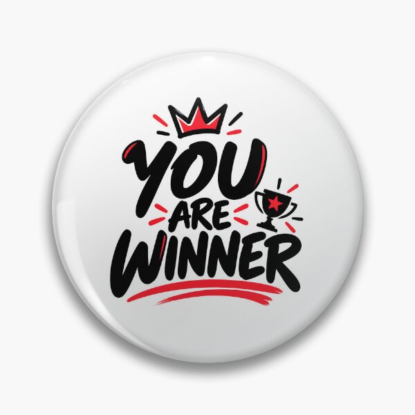 Item preview, You Are Winner – Bold Motivational Success Quote Design designed and sold by Lovestickerco.