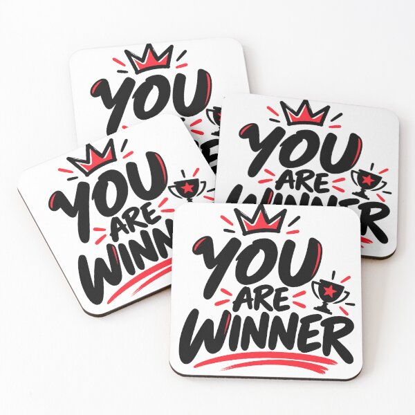Item preview, You Are Winner – Bold Motivational Success Quote Design designed and sold by Lovestickerco.
