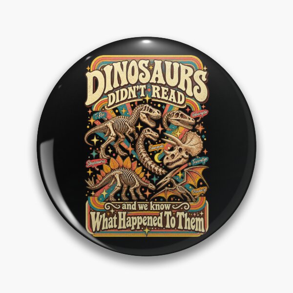 Item preview, Dinosaurs Didn’t Read – Funny Retro Dinosaur Fossil Art designed and sold by FlyingSeas.