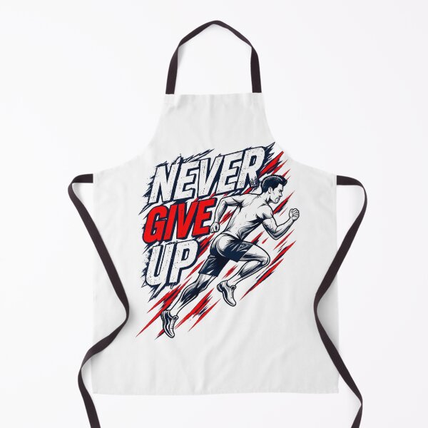 Item preview, Never Give Up Motivational Runner Sports Typography Design designed and sold by mbmstores.