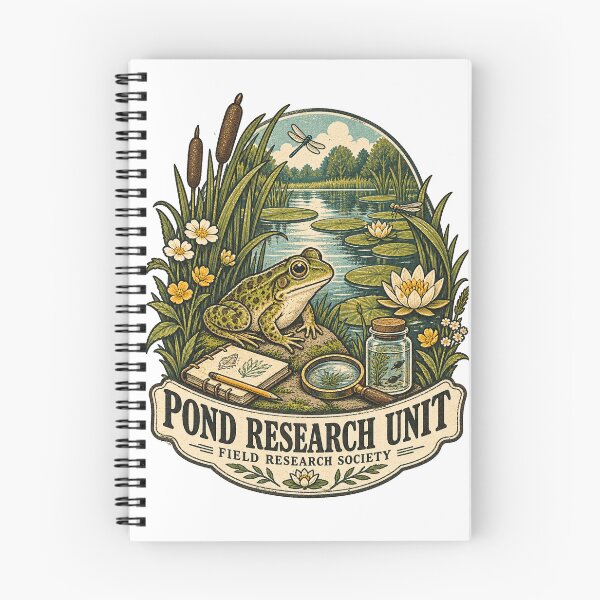 Item preview, Pond Research Unit Frog – Vintage Naturalist Animal Sticker designed and sold by ChicClicker.