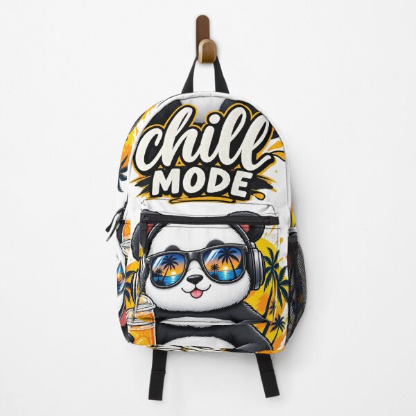 Item preview, Chill Mode Panda with Headphones Summer Vibes Cartoon Design designed and sold by mbmstores.