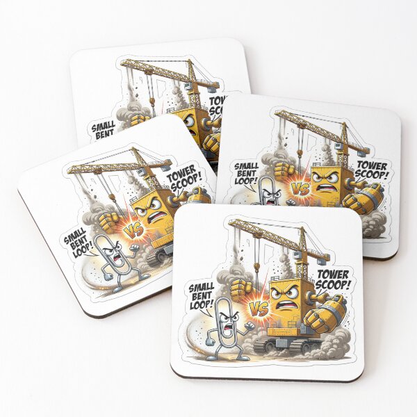Item preview, Metal Paperclip Versus Construction Crane Scale Sticker designed and sold by Imaginarium of Chaos falcon88 .