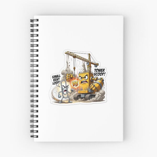 Item preview, Metal Paperclip Versus Construction Crane Scale Sticker designed and sold by Imaginarium of Chaos falcon88 .