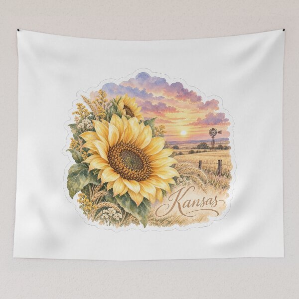Item preview, Kansas Sunflowers Golden Prairie designed and sold by Whimspired By Paxx.