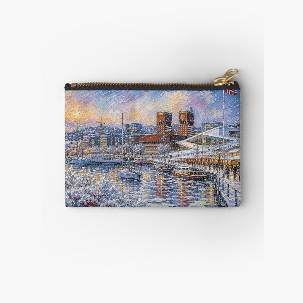 Item preview, Winter in Oslo painting, Norway – A Beautiful city in Scandinavia. designed and sold by GalleryKauffeld.