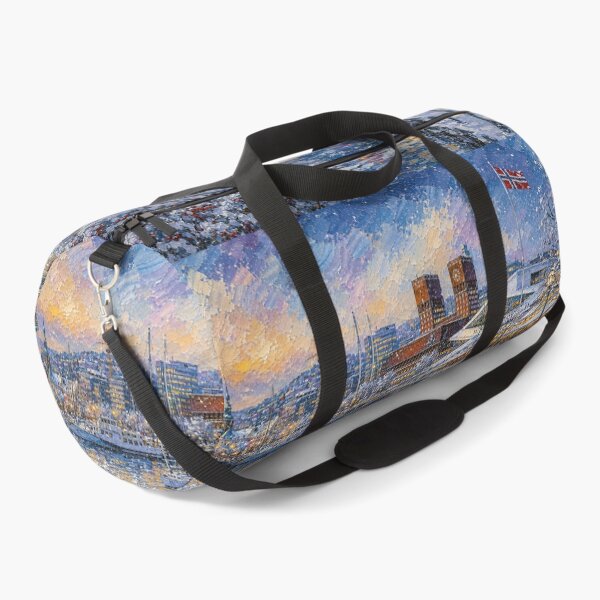 Item preview, Winter in Oslo painting, Norway – A Beautiful city in Scandinavia. designed and sold by GalleryKauffeld.