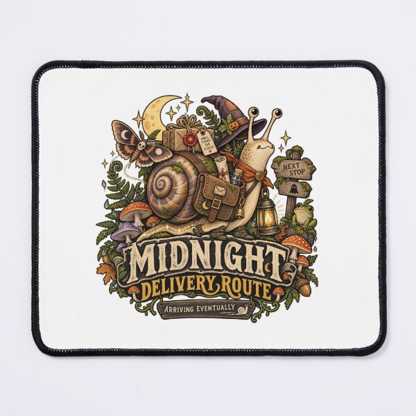Item preview, Midnight Delivery Route Snail Mail Carrier designed and sold by Trendy-Artistry.