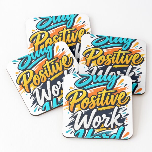 Item preview, Stay Positive Work Hard Motivational Typography Design designed and sold by mbmstores.