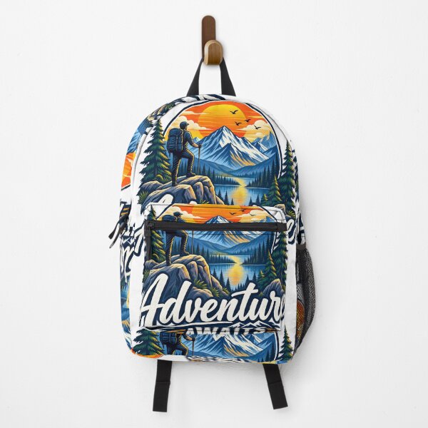 Item preview, Adventure Awaits Mountain Hiking Outdoor Nature Design designed and sold by mbmstores.