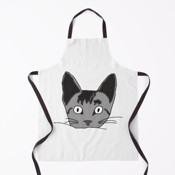 Item preview, Peeking Gray Cat Face Cute Animal Illustration designed and sold by SoyLamderma.