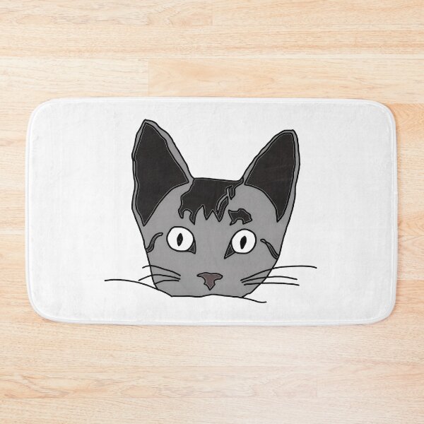 Item preview, Peeking Gray Cat Face Cute Animal Illustration designed and sold by SoyLamderma.