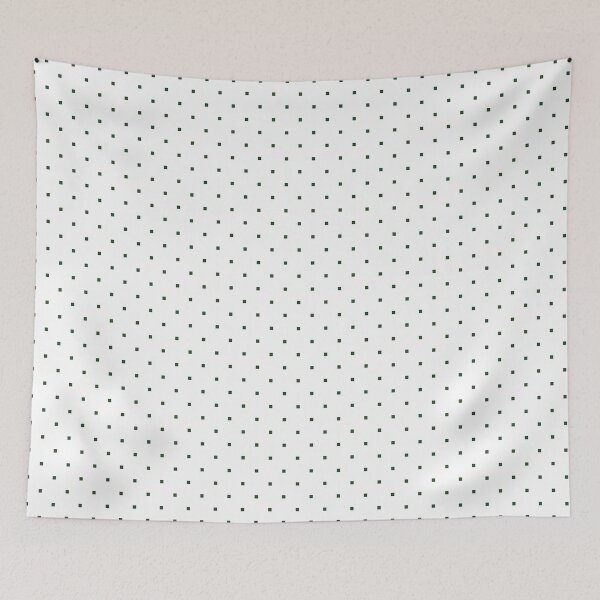 Item preview, Minimalist Green Square Dot Pattern on White designed and sold by zenjiinspired.