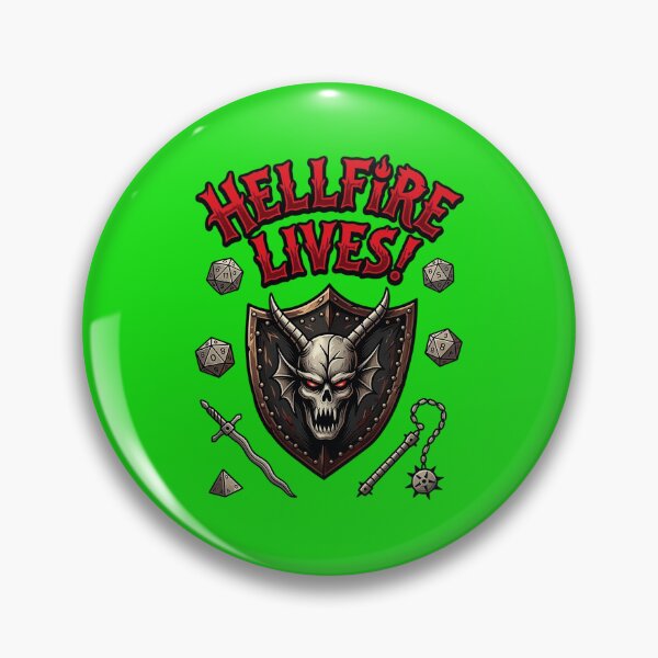 Item preview, Hellfire Lives Demon Club Badge Design designed and sold by RosalynGifts.